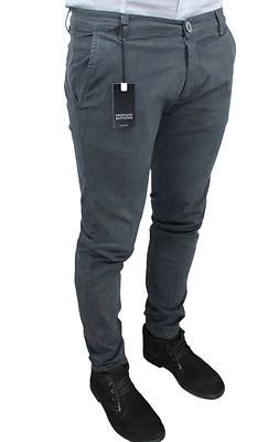 PANTALONI UOMO COLL INVERNALE BATTISTINI JEANS GRIGIO CASUAL SLIM FIT SARTORIALE