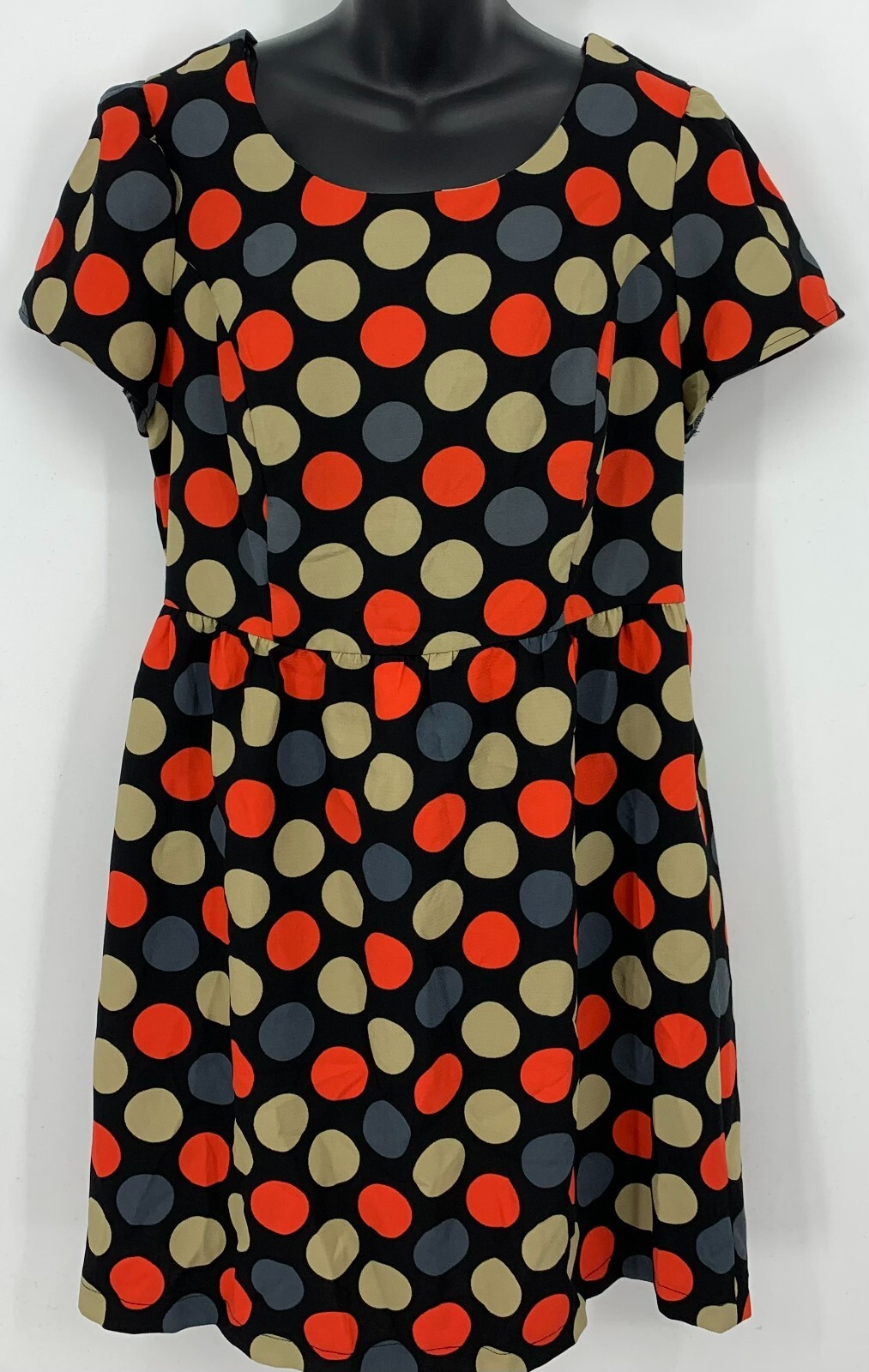 ワンピース Tiered Polka-Dot Long Dress black M Black Polka Dot Dress - Long Sleeve Dress - Tiered Midi