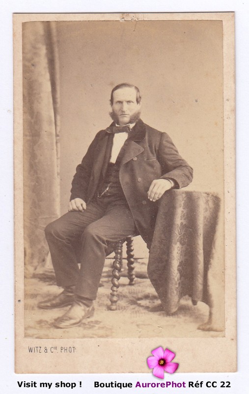 Monsieur Lebret, Famille Lebret, Cdv Witz Ã  Rouen, 1870 -Cc22