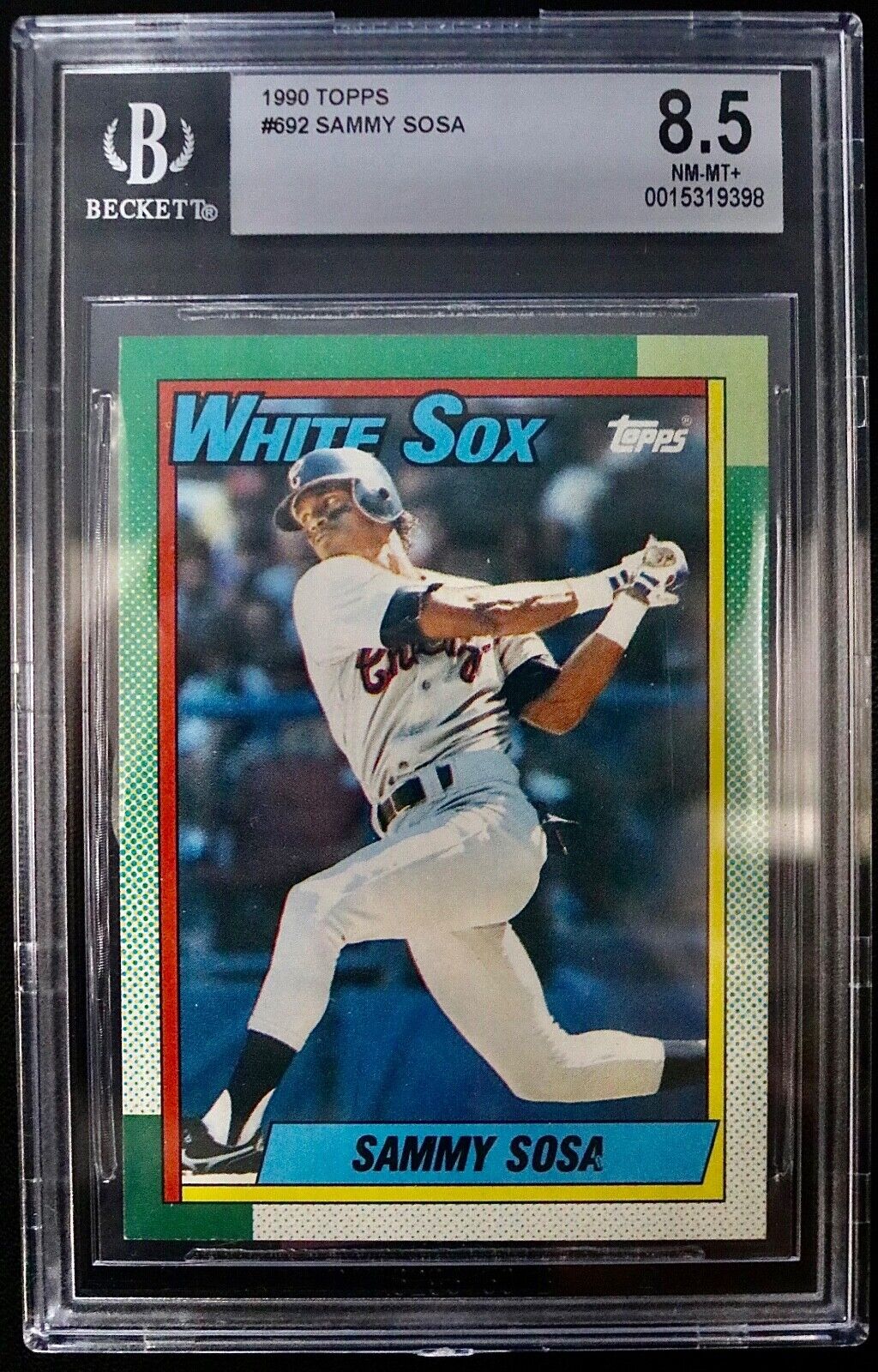 1990 Topps Sammy Sosa #692 DOB ERROR & VISIBLE INK PRINT 1990 Topps Sammy Sosa #692 DOB ERROR & VISIBLE INK PRINT
