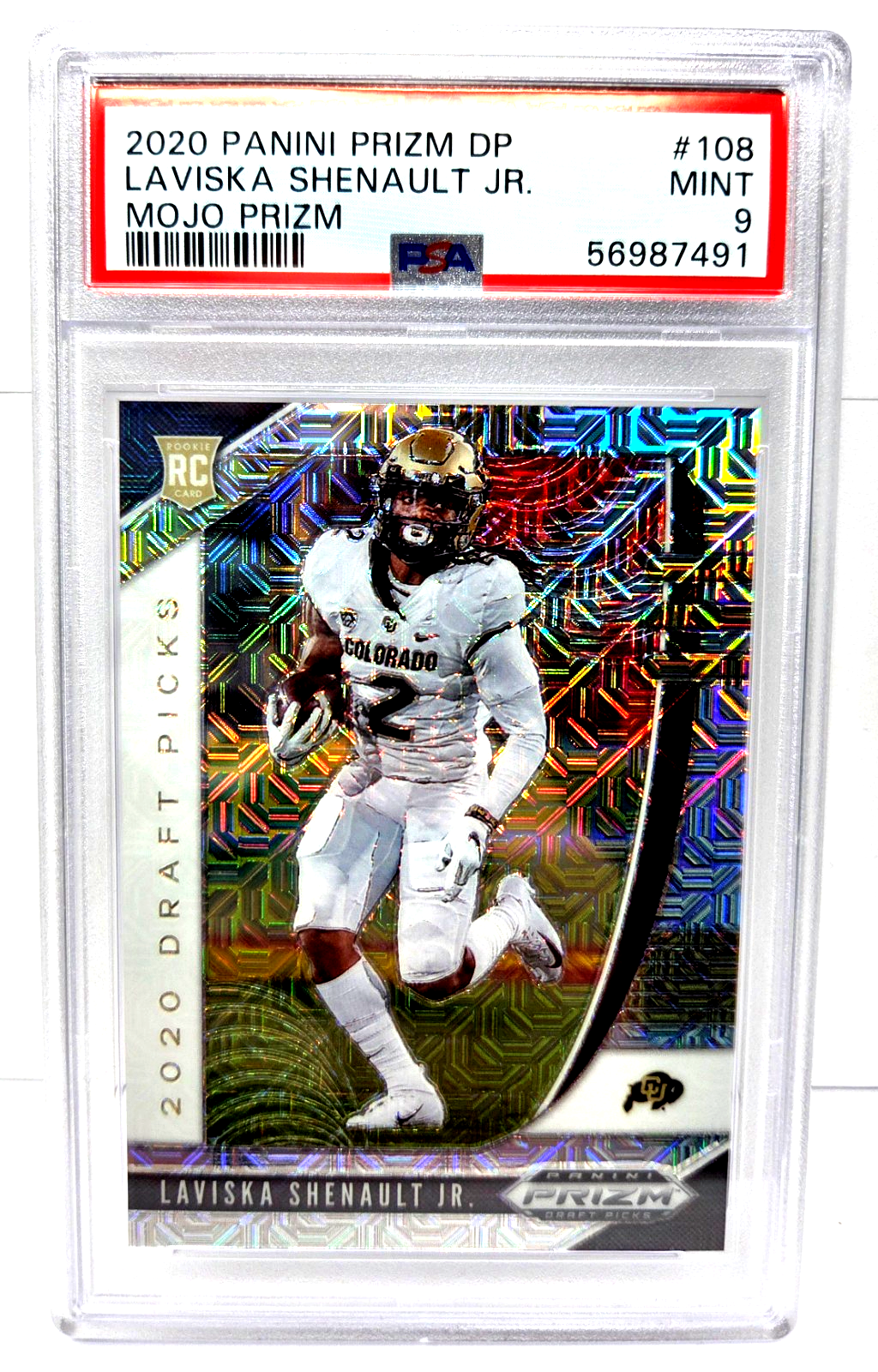2020 DP MOJO PRIZM REFRACTIVE LAVISKA SHENAULT JR RC Rookie Card /49 PSA 9 MINT