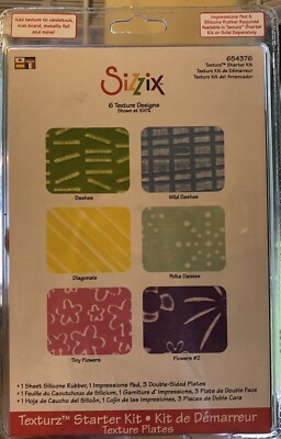 Sizzix Texturz Starter Kit Embossing Paper Card Making or Scrapbooking NEW