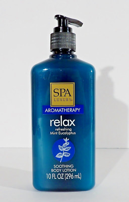 Spa Luxury Aromatherapy RELAX Refreshing Mint Eucalyptus Body Lotion 10 oz