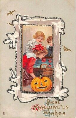 1914 Children Apple Bobbing & Jack O Lantern Best Halloween Wishes post (Best Halloween Jack O Lanterns)