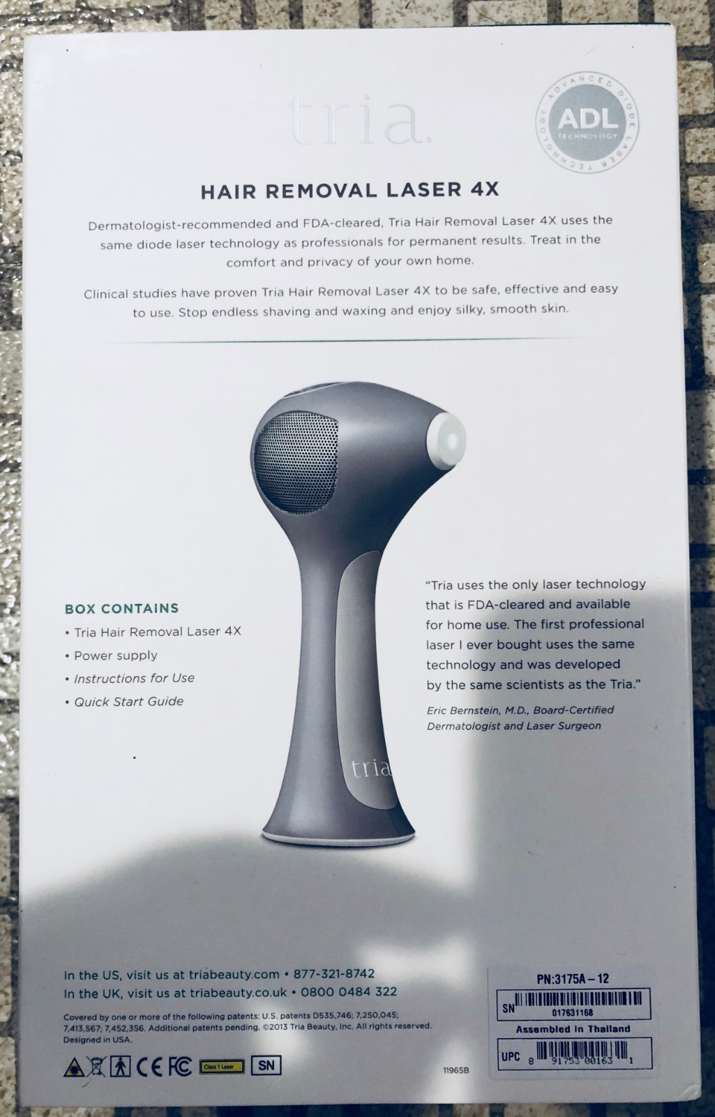 BRAND NEW IN BOX TRIA 4X LASER HAIR REMOVAL SYSTEM Home Use Graphite LOW PRICE