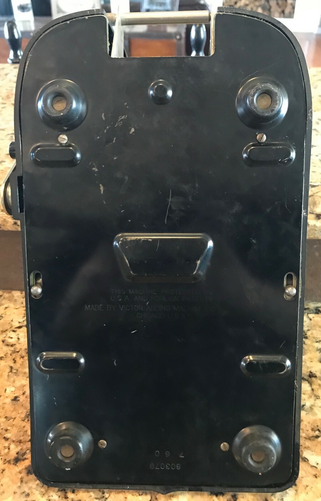 Vintage Victor Champion Black Hand Crank Adding Machine