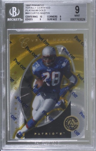 1997 Pinnacle Totally Certified Curtis Martin #44