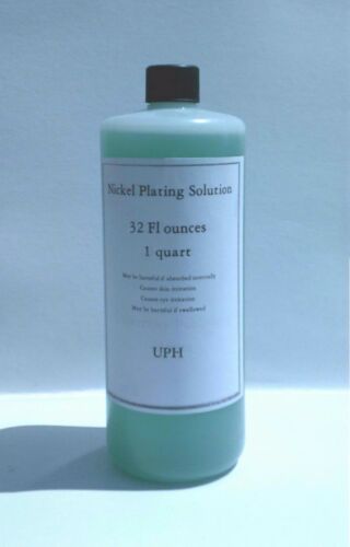 32oz Nickel Plating Solution with Anode & Brighteners, Electroplating, 1 Quart