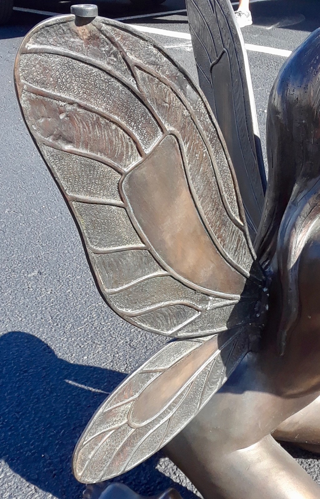 Vintage Patinated Bronze Art Deco Style Figural Winged Maiden Center table