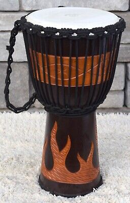 Flame Design Djembe 8'' 10'' 12'' 13'' With or Without Bag (Free Shipped in USA)