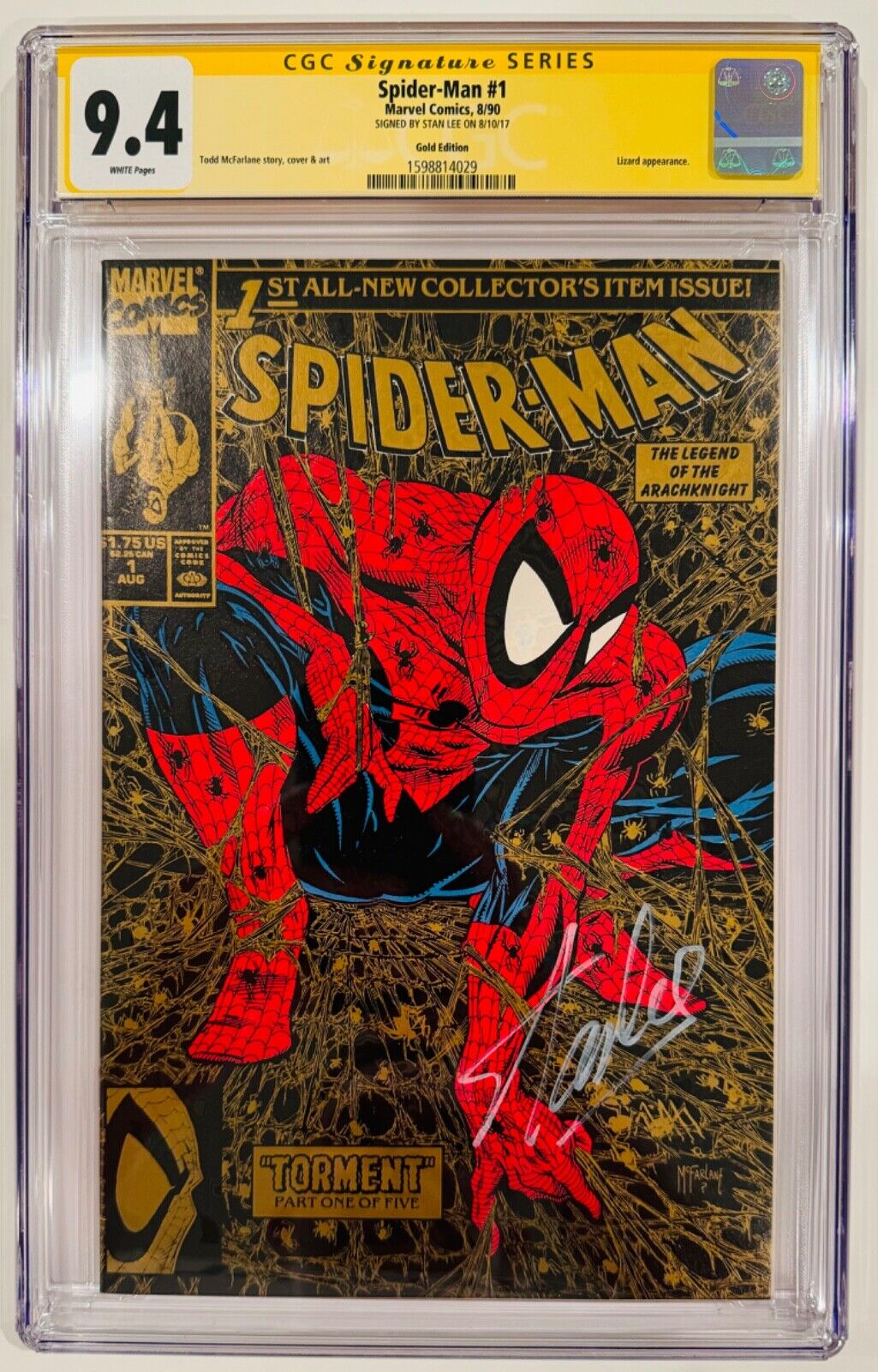STAN LEE SIGNED AUTOGRAPHED SPIDER-MAN #1 TORMENT CGC 9.4 | eBay STAN LEE SIGNED AUTOGRAPHED SPIDER-MAN #1 TORMENT CGC 9.4 | eBay