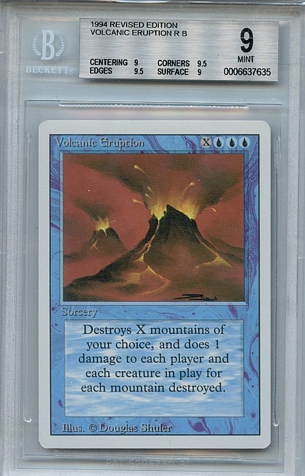 【PSA 9】 MTG Volcanic  3ED Revised 1994 MTG Magic: The Gathering ** VOLCANIC ISLAND ** Revised