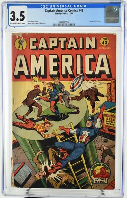 Captain America Comics #43 CGC 3.5 (1944) Human Torch Story Timely Comics