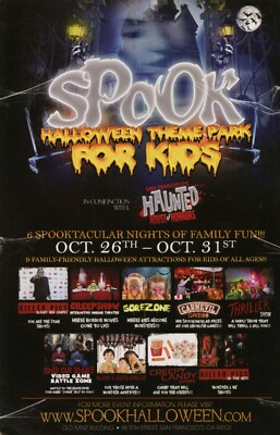 ADV. CARD - Spook Theme Park for Kinds. Old Mint Building, San Francisco.
