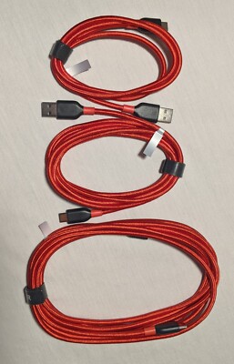 3 Anker PowerLine+ USB-C to USB 2.0 Cables 3ft + 6ft + 10ft NEW