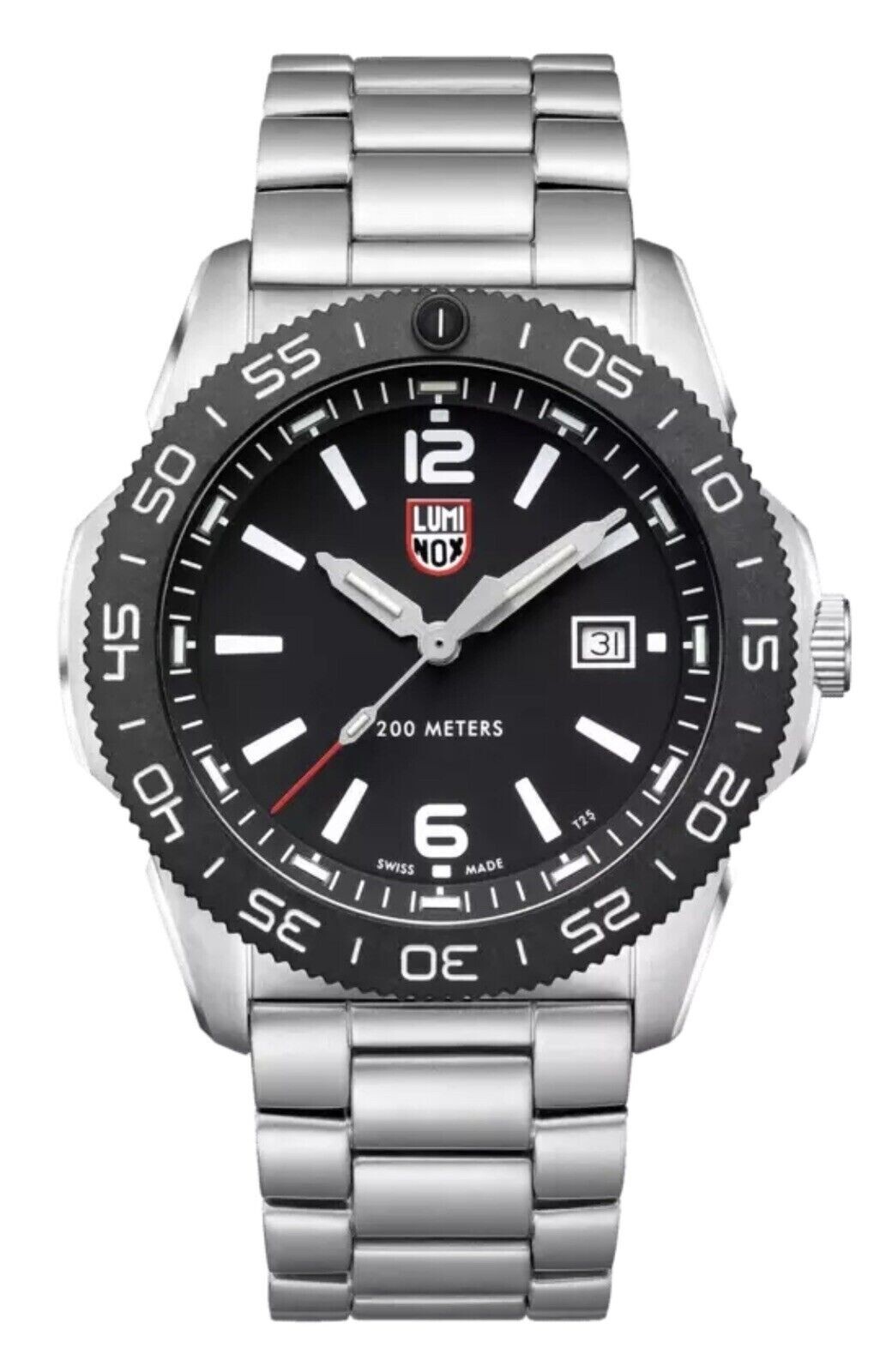 Pre-owned Luminox Factory  Pacific Diver Black Dial Stainless Steel Men's Watch Xs.3122