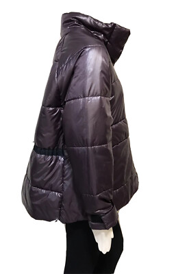 Women s ADIDAS Glossy Puffer Coat / Jacket Purple Large Insulated  NWOT