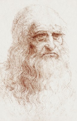 Leonardo da Vinci's Self-portrait (1512) Art Canvas Giclee Print 16'' x 20''