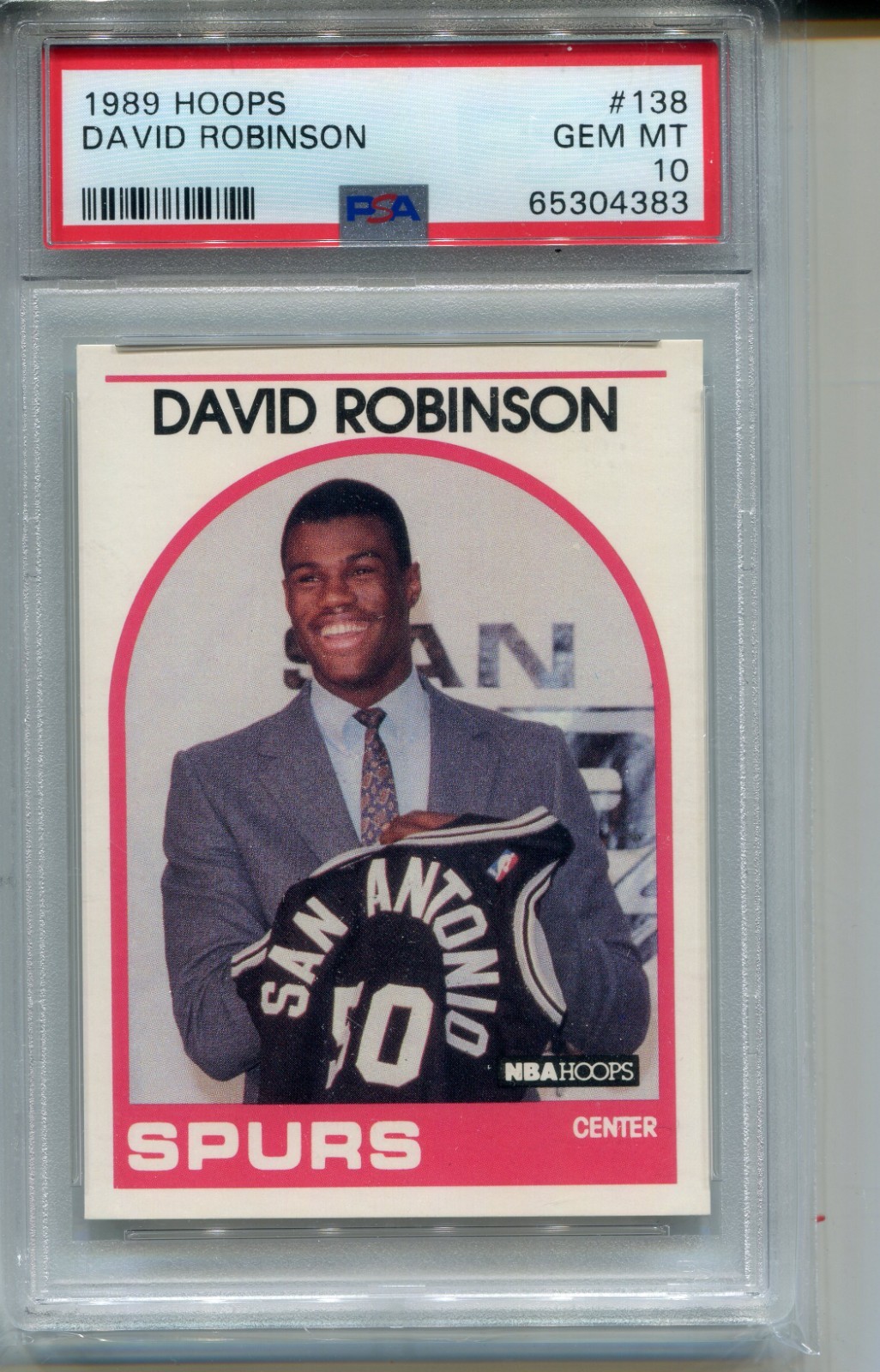 1989 Hoops David Robinson Rookie Card PSA 10 Gem Mint Graded Basketball #138