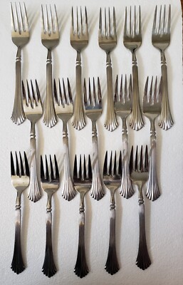 Rogers International Korea Set of 16 Salad Forks Cascade Stainless Flatware