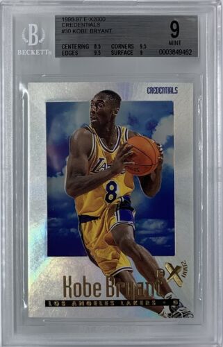 1996-97 E-X2000 Credentials Kobe Bryant Rookie RC #30 HOF 1996-97 E-X2000 Credentials Kobe Bryant Rookie RC #30 HOF