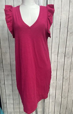 Express Dress Meduim Pink Ruffle sleeve T shirt Dress