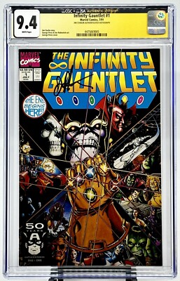 INFINITY GAUNTLET #1 CGC 9.4 JSA SIGNATURE SERIES Jim Starlin Signed JUST GRADED