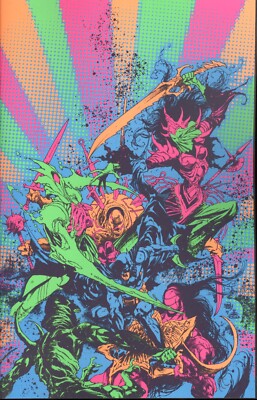 KNIGHT TERRORS #3 COVER D IVAN REIS DARKEST HOUR NEON INK CARD STOCK VARIANT