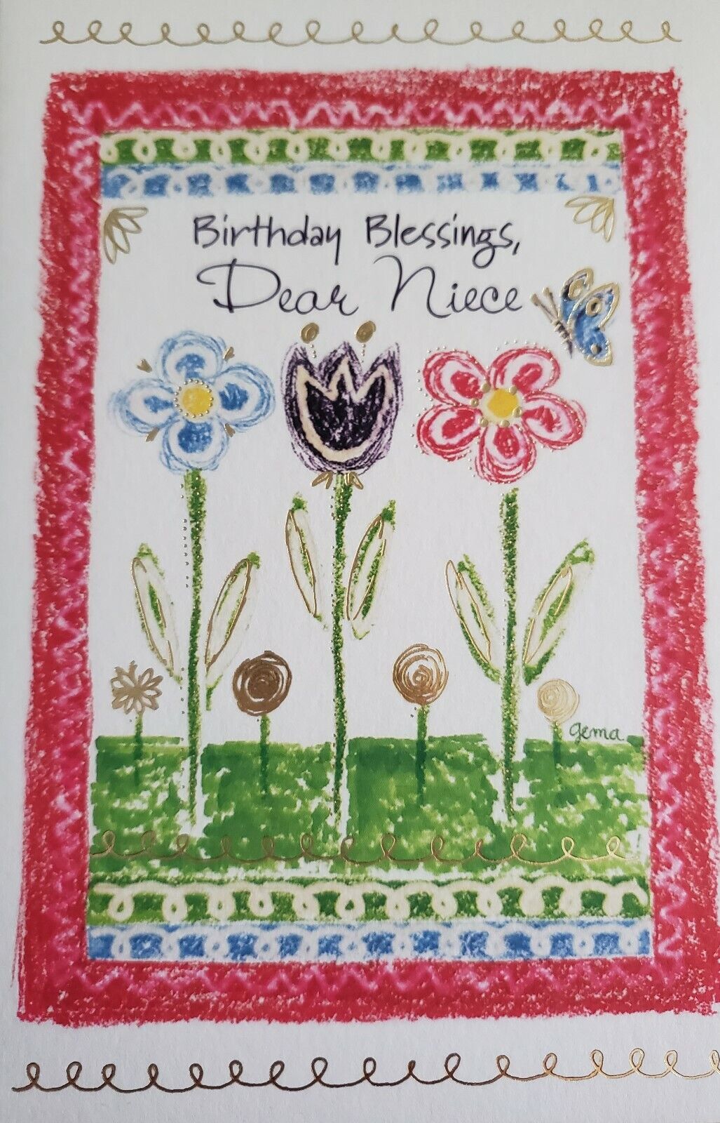 'Birthday Blessings, Dear Niece' birthday greeting card