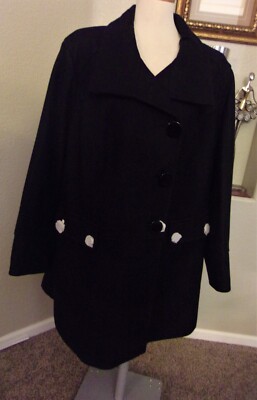 NWT $259 EXPRESS WOOL LINED COAT POCKETS WHITE PROTECTION PAPER ON BUTTONS  3X