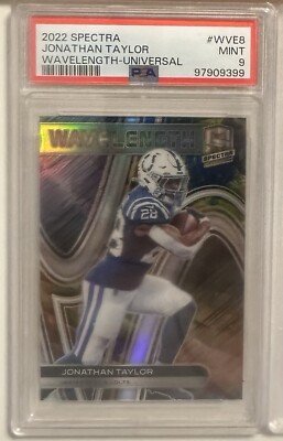 2022 SPECTRA WAVELENGTH UNIVERSAL JONATHAN TAYLOR 9/10 PSA 9 INDIANAPOLIS COLTS