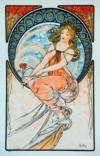[画集] ALPHONSE MUCHA File:Madonna of the Lilies (1905) - Alfons Mucha.jpg