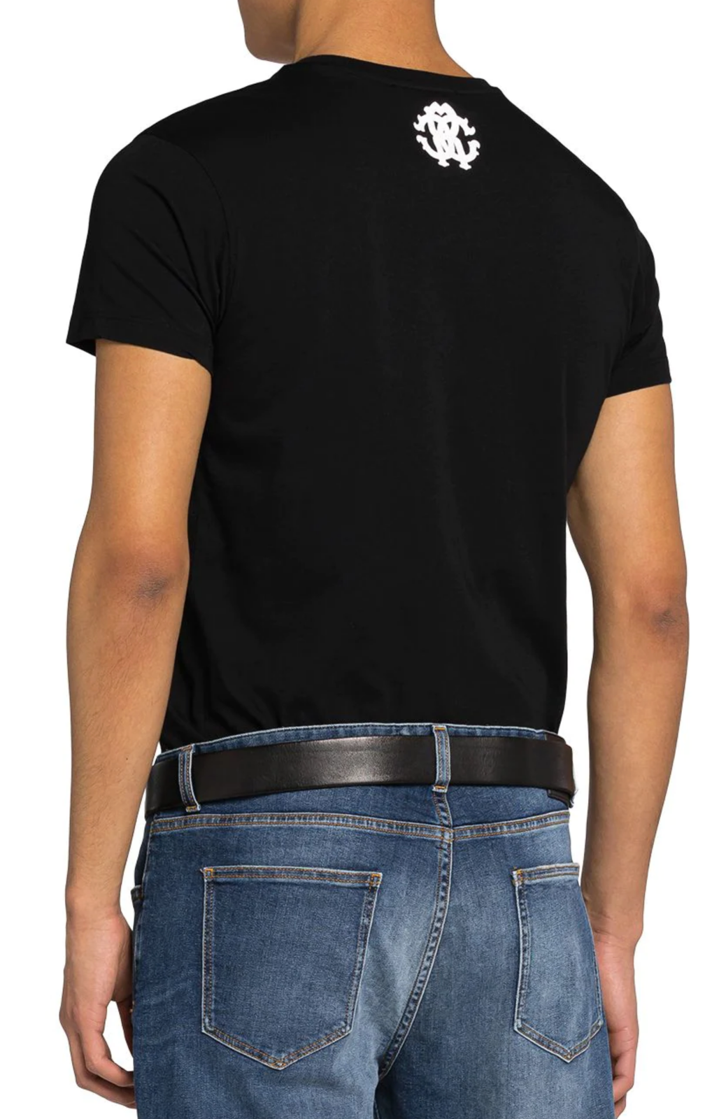 ROBERTO CAVALLI ROBERTO CAVALLI FIRENZE LOGO PRINT LUXURY CREW NECK T-SHIRT RETRO SHIRT TOP L