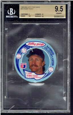 1988  Jiffy Pop  #20 Robin Yount BGS 9.5 With A 10 Gem Mint MSA Wear on Holder
