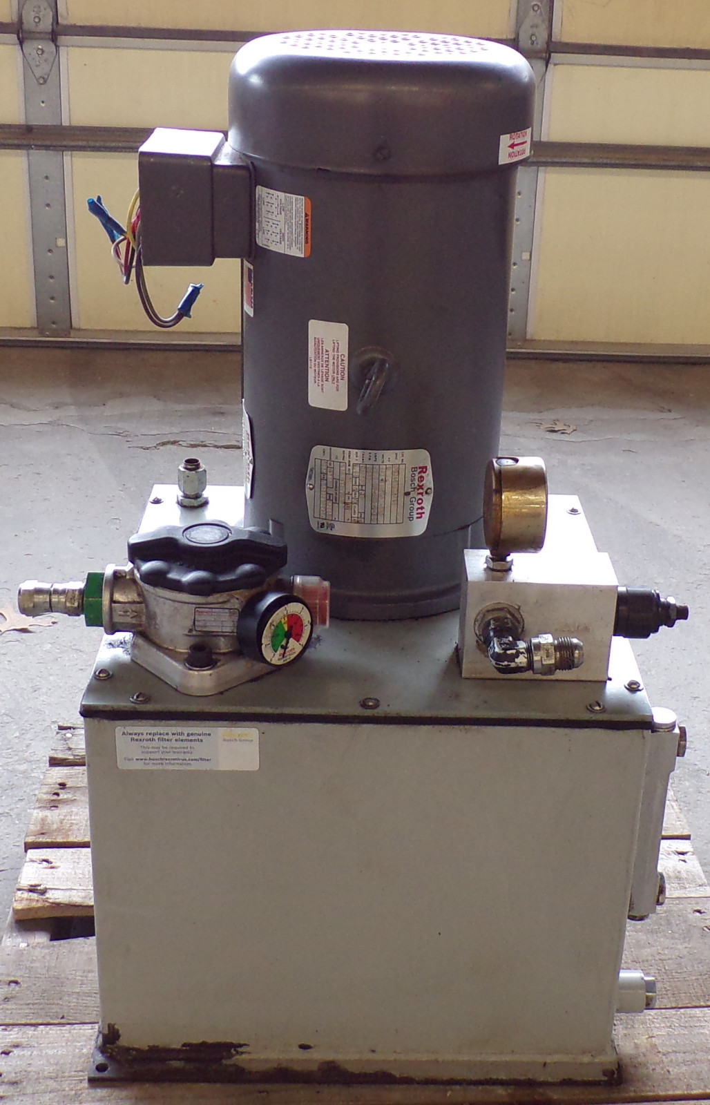 BOSCH REXROTH HYDRAULIC POWER UNIT R978931487, 10 GALLON, 4HP