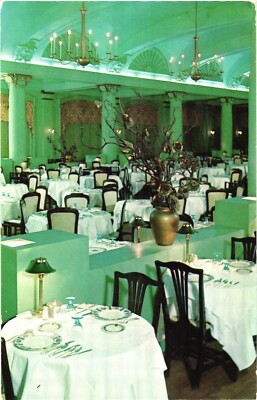 View Inside The Dining Room, Hotel Dennis, Atlantic City, New Jersey Postcard