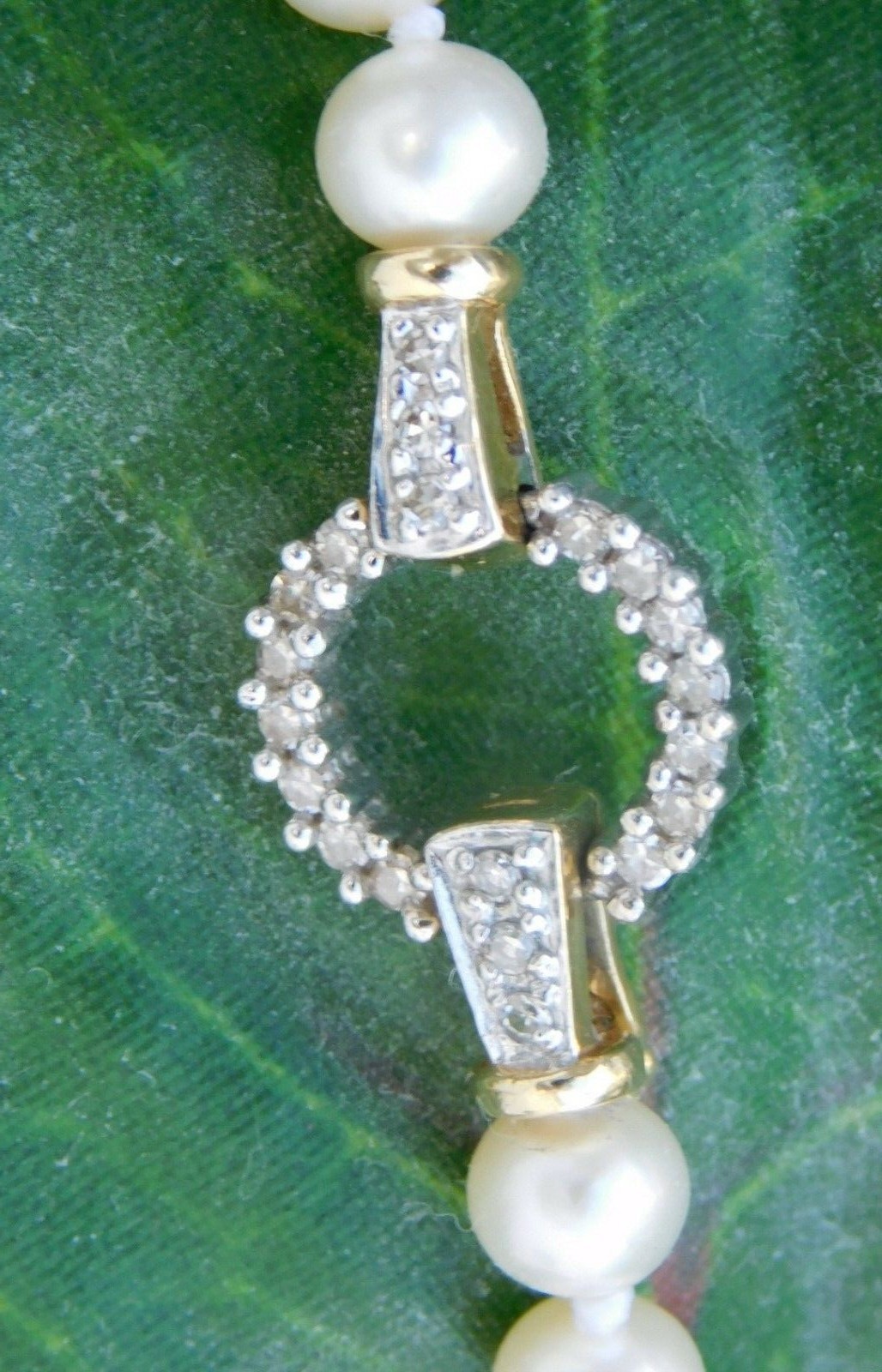 Genuine Freshwater Pearl Strand & Diamond 8