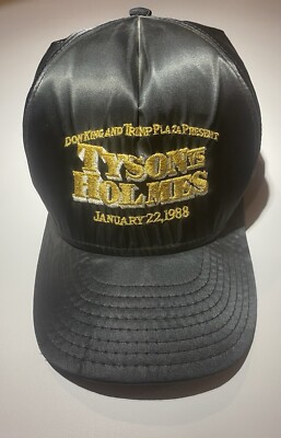 Vintage Mike Tyson vs Larry Holmes Don King Trump Plaza Fight 1988 Snapback Hat