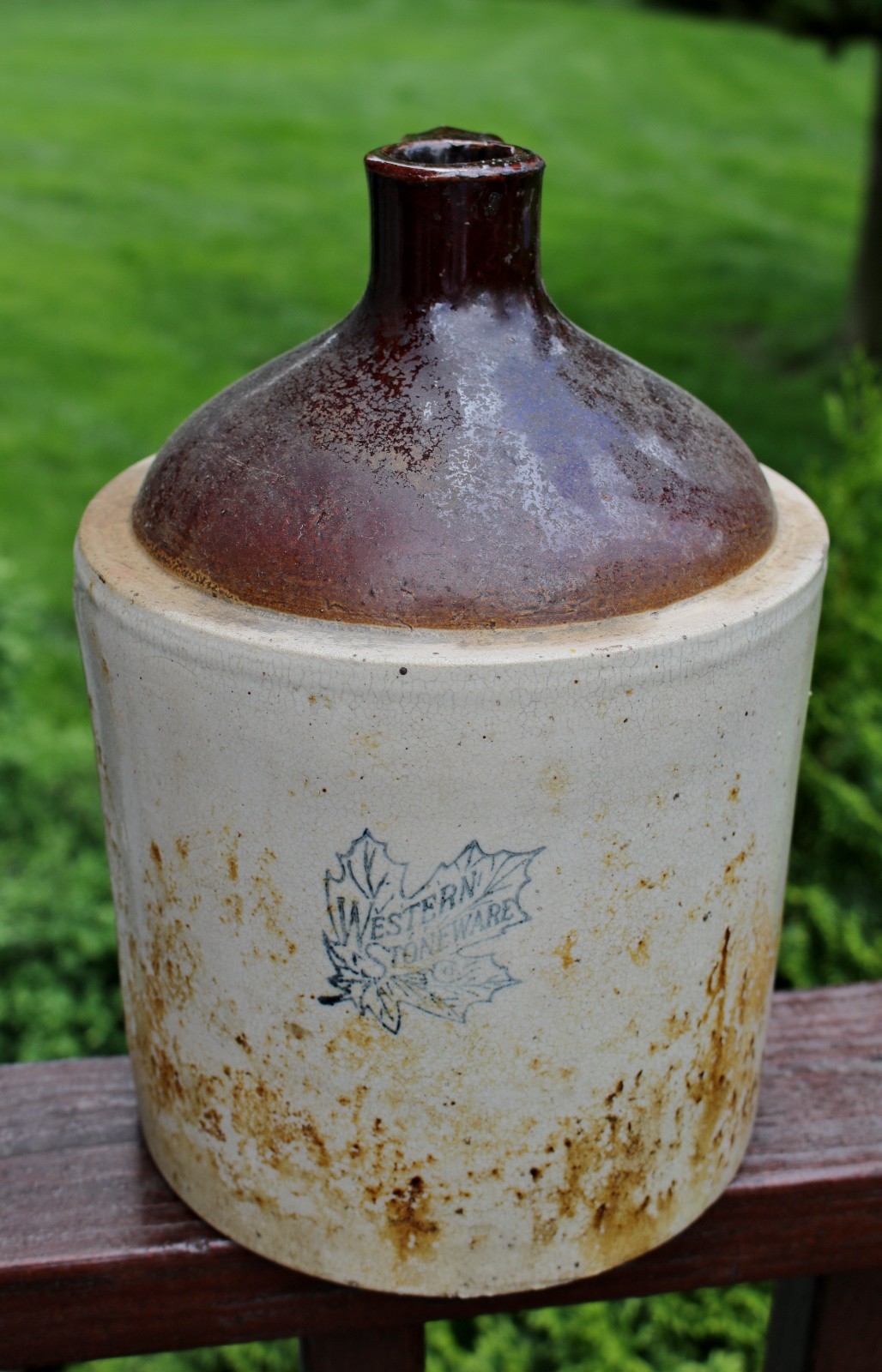 Vintage Monmouth Western Stoneware 1 Gallon Crock Jug