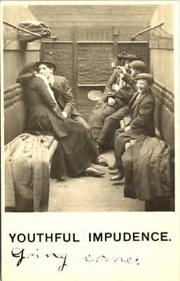 Comic Postcard Youthful Impudence, People on Train, DB Posted 1907 Bamforth & Co