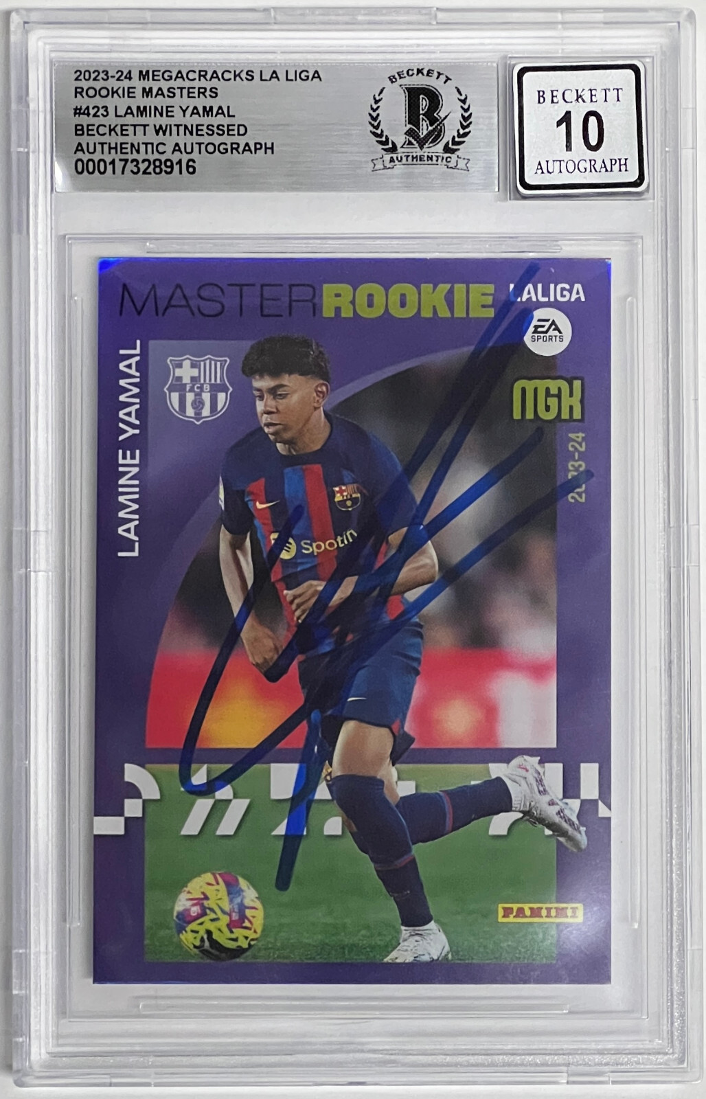 2023-24 Panini Megacracks La Liga #423 Lamine Yamal Signed