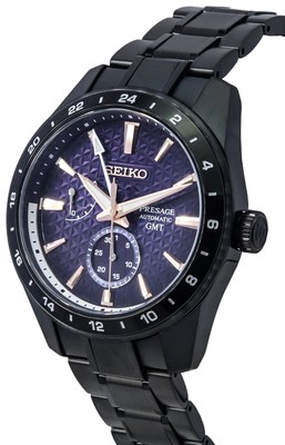 Pre-owned Seiko Presage Akebono Sharp Edged Series Gmt Limited Edition Spb361j1 Mens Watch