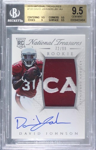 2015 Panini National Treasures David Johnson #108