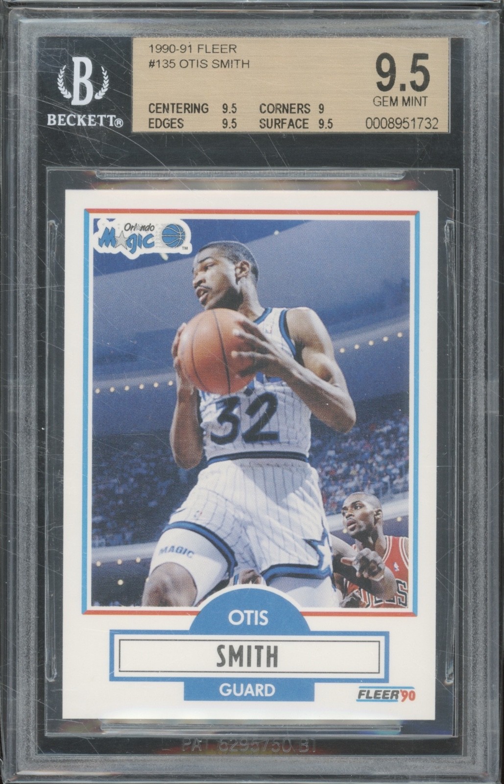 1990 Fleer Basketball #1335 Otis Smith Gem Mint BGS 9.5