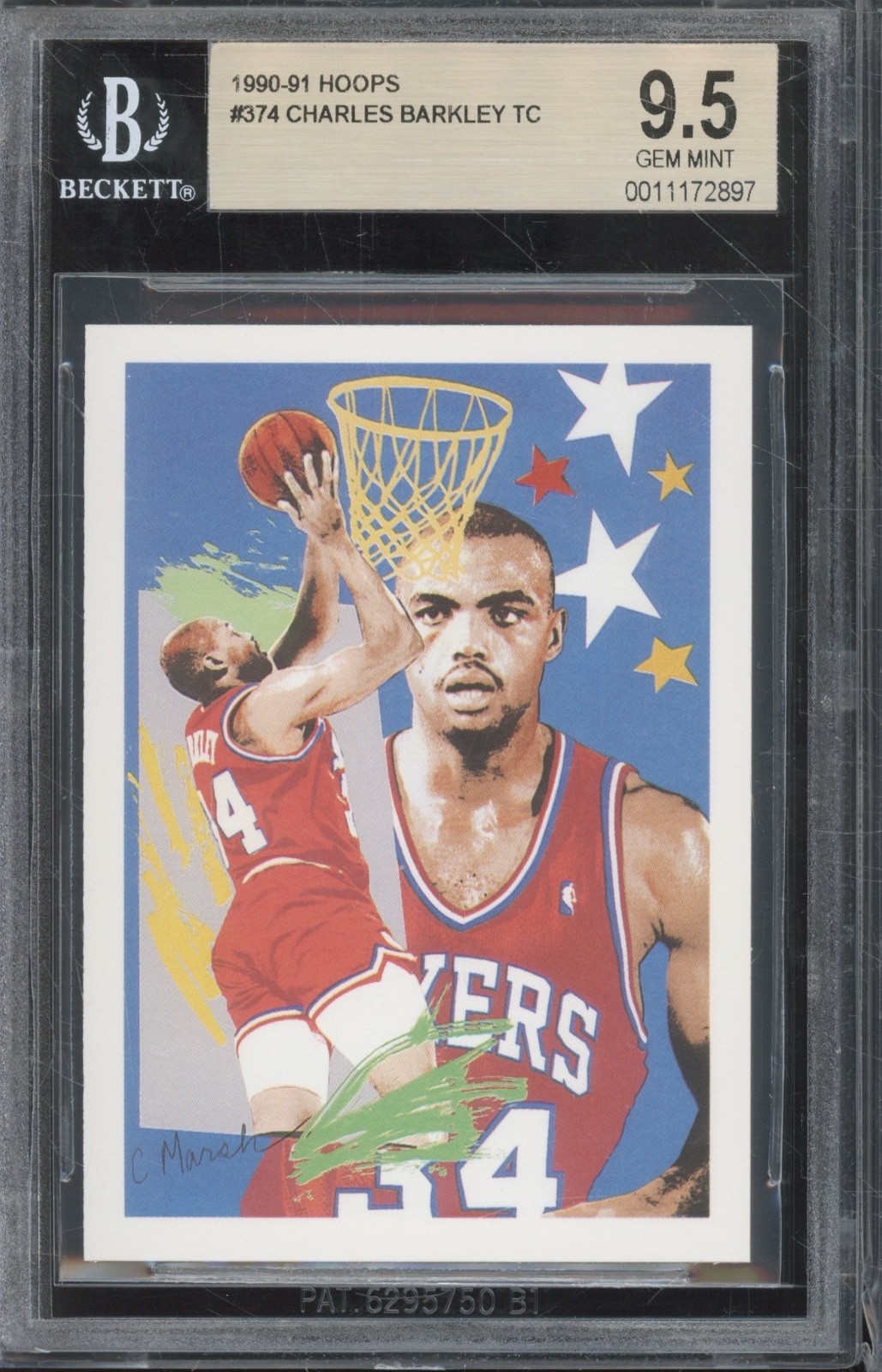 1990 NBA Hoops Basketball #374 Charles Barkley Gem Mint BGS 9.5