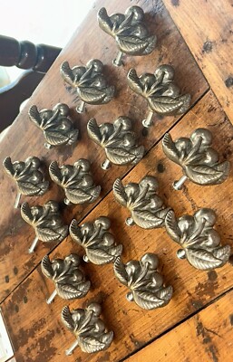 Set 15 Anne At Home Cherry Pewter Drawer Cabinet Pulls Hardware 2 x2.25  Knobs