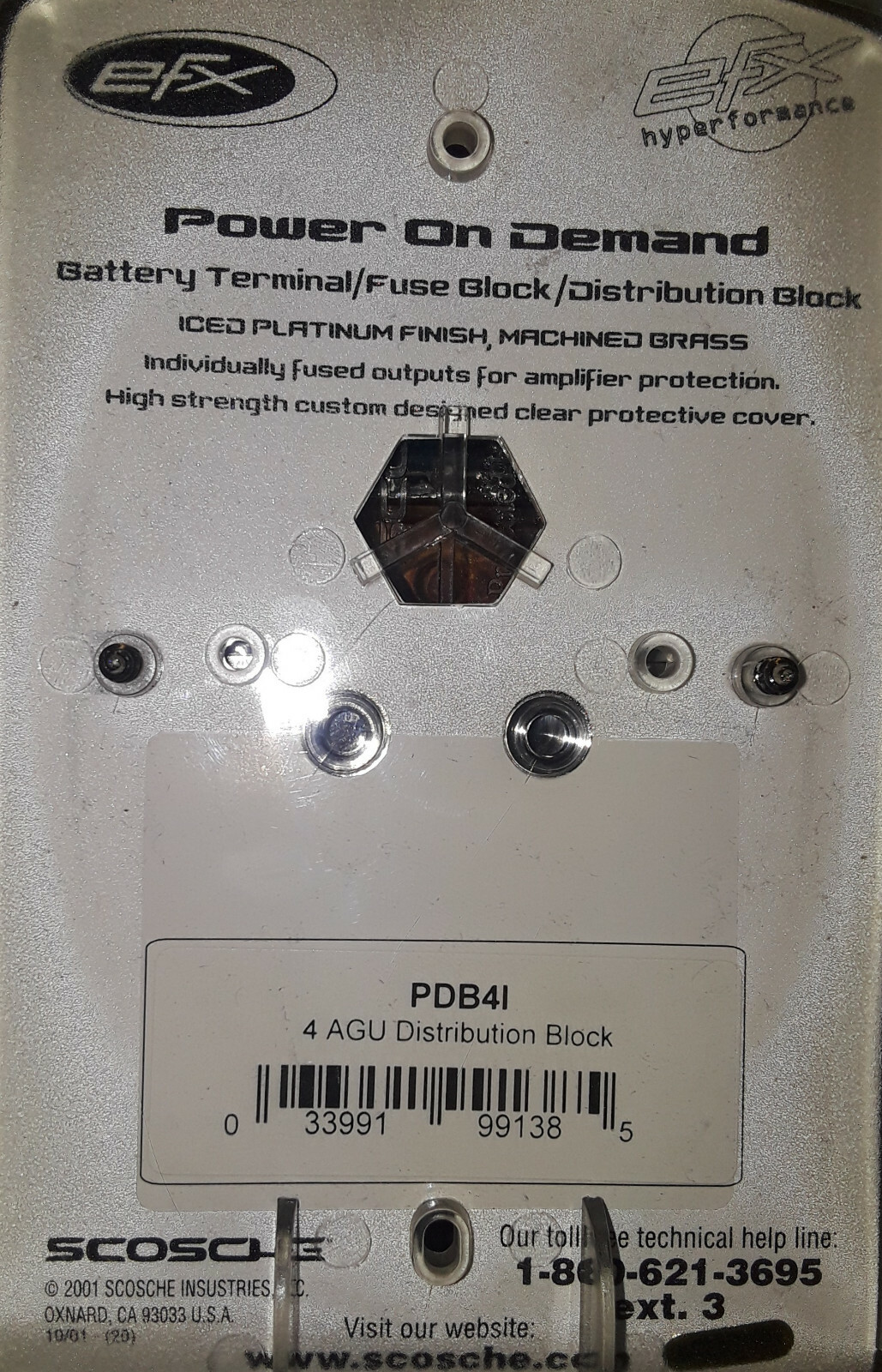 Scosche EFX PDB41 4 AGU Distribution Block (Factory Sealed!)