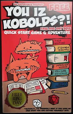 9th Level Games YOU IZ KOBOLDS 2015 Free RPG Day Quick Start Game & Adventure