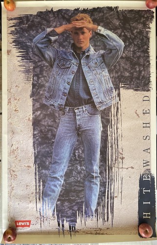 Levi’s 80-90s advertising poster 1990 Levi's Jeans Print Ad/Poster Paperboy BMX Bike No Fear
