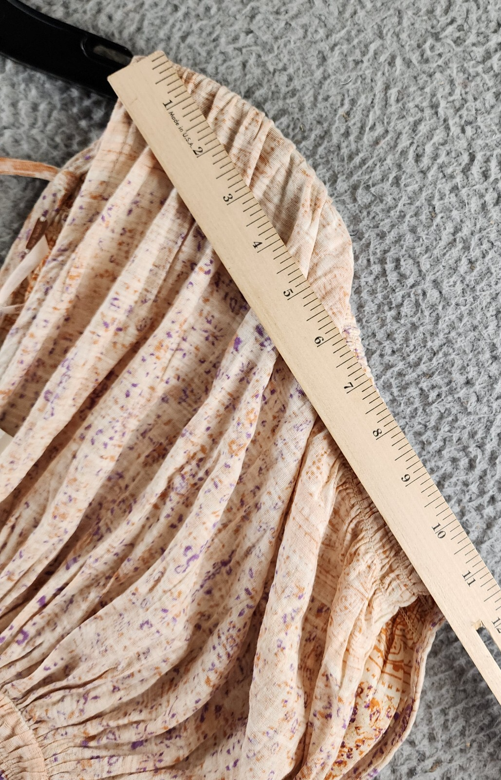 Free People Next Vacation Top Women's XS Ivory Combo Floral V-Neck Tie Closure - Picture 14 of 20